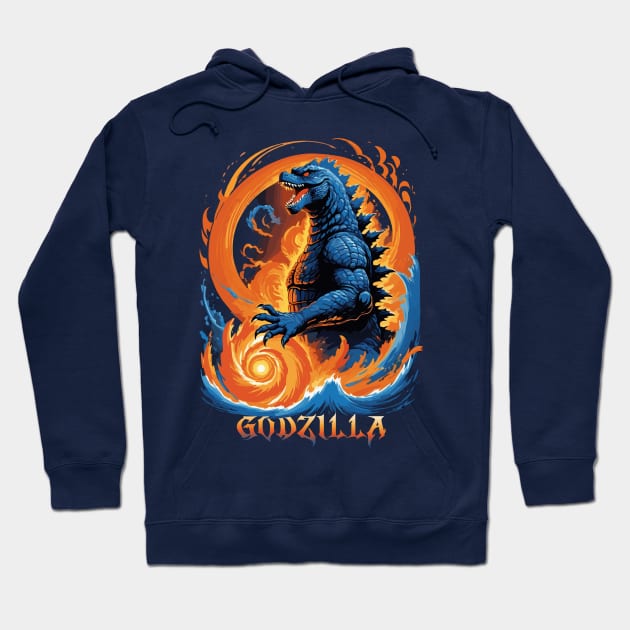 godzilla fire and water Hoodie by AOAOCreation